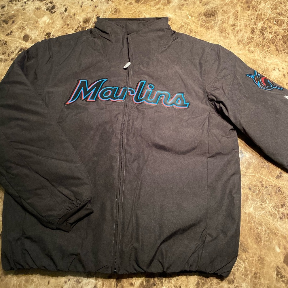 Majestic Miami Marlins on felid jacket